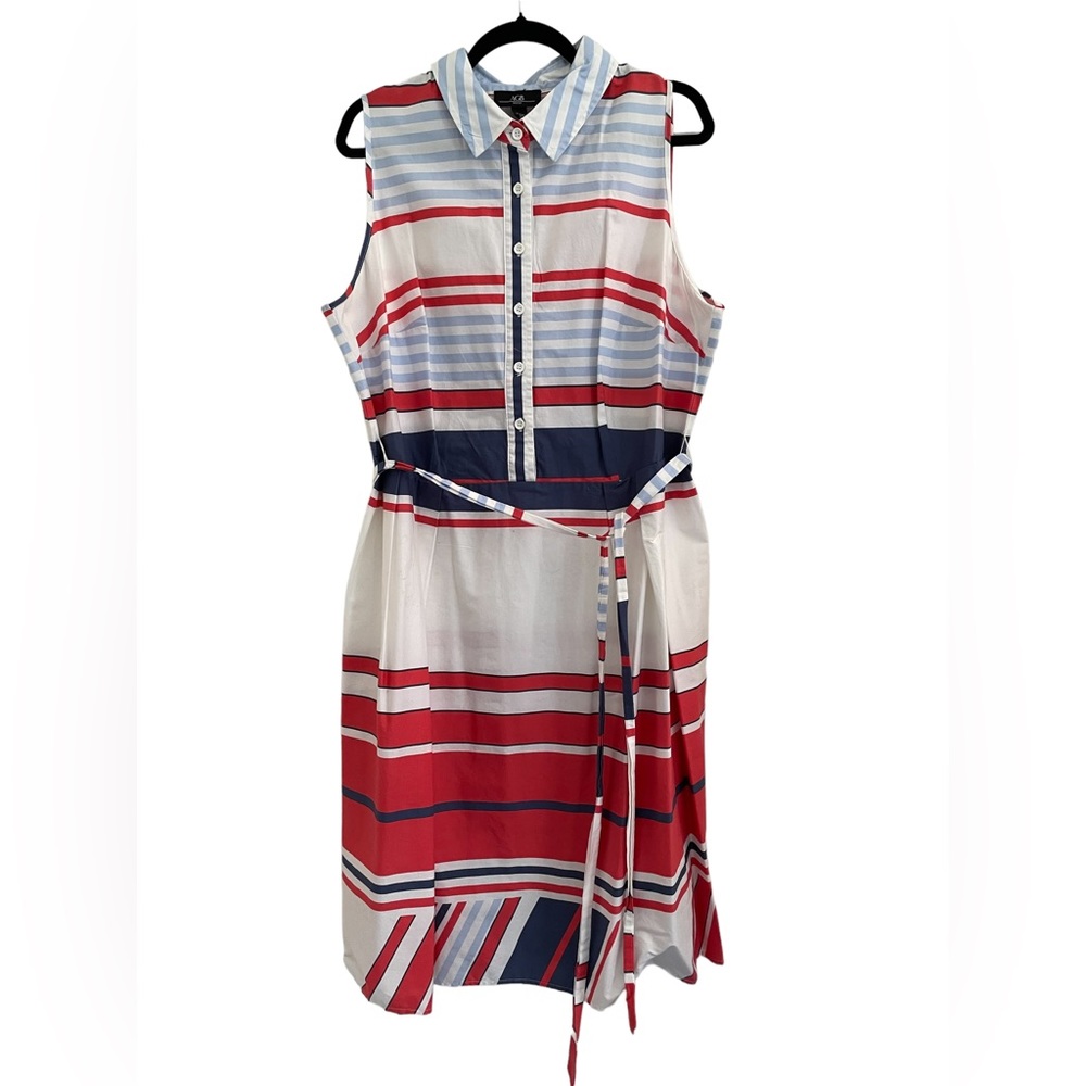 20W AGB RED WHITE AND BLUE MIDI SUMMER DRESS
